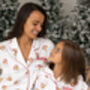 Personalised Matching Christmas Santa Print Pyjama For Mum And Child, thumbnail 12 of 12