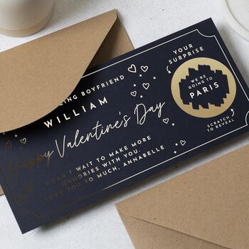 Paris Trip Gift Custom Voucher For Boyfriend, 3 of 9