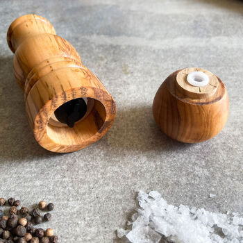 Traditional Natural Olive Wood Salt Or Pepper Grinder, 3 of 4
