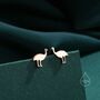 Sterling Silver Emu Bird Stud Earrings, thumbnail 3 of 11