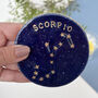 Blue Zodiac Constellation Star Sign Coaster, thumbnail 1 of 9