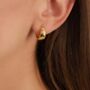 Gold Vermeil Crystal Reversible Hoop Earrings, thumbnail 5 of 12