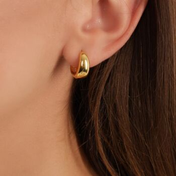 Gold Vermeil Crystal Reversible Hoop Earrings, 5 of 12