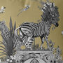 Tropical Zebra Cushion In Gold, thumbnail 4 of 7