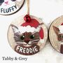 Christmas Cat Personalised Decoration, thumbnail 5 of 5