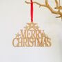 Gold Hand Painted Merry Christmas Sign, thumbnail 6 of 8