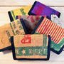 Handmade Rice Sack Wallet Fair Trade Recycled, thumbnail 7 of 12