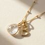Gold Plated Herkimer Diamond Crystal Initial Necklace, thumbnail 1 of 4