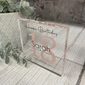 Birthday Acrylic Block Name And Age Milestone Birthday, 5 of 6