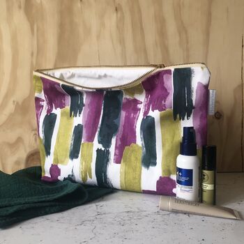 Lucia Toiletry Bag, Abstract Pattern Wash Bag, 2 of 2