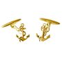 Anchor Cufflinks – Silver/Gold Vermeil Plated, thumbnail 3 of 5