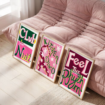 Kitchen Disco Retro Music Art Print, 8 of 12