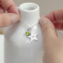 Personalised Silver Star + Birthstone Crystal Necklace, thumbnail 9 of 9