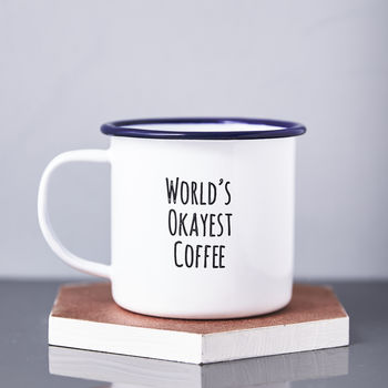 Personalised 'Cup Of Coffee' Enamel Mug, 3 of 3