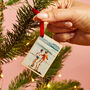 Personalised Photo Postcard Christmas Bauble, thumbnail 1 of 7