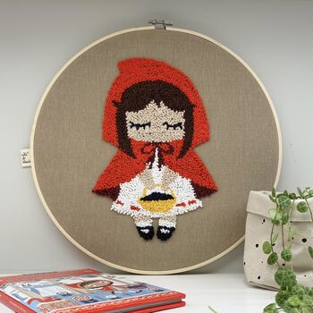 Little Red Riding Hood Punch Needle Hanging Wall Decor, 2 of 3