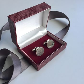 Personalised Moon Phase Sterling Silver Cufflinks, 6 of 6