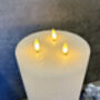 30cm Xl White LED Pillar Candle – Real Wax, thumbnail 4 of 12