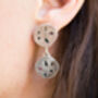 Pendant Earrings In Sterling Silver With Sapphire, thumbnail 1 of 3