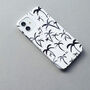 Personalised Monochrome Palm Tree Print Phone Case, thumbnail 1 of 6