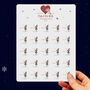 Butterfly Christmas Kisses Stickers, 25 Love Stickers, thumbnail 1 of 12