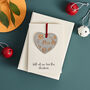 Personalised Engraved Heart Keepsake Christmas Card, thumbnail 3 of 4