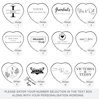 Personalised Heart Shaped Coaster With 24 Design Options, 3 of 9