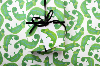 Chameleon Eco Gift Tag Set Of Six, 2 of 3