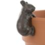 Bronze Effect Rabbit, Hedgehog, Mouse Plant Pot Hanger, thumbnail 3 of 4