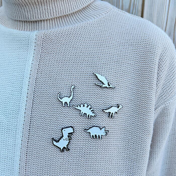 Dinosaur Enamel Pin Badges Stocking Fillers, 4 of 6