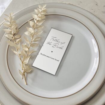 Father Of The Bride Gold Silver Perspex Place Setting, 4 of 7