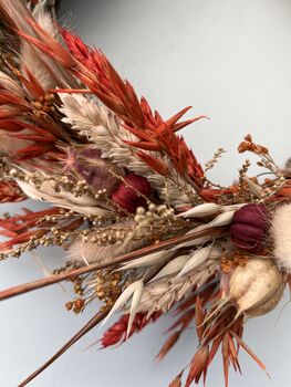 Autumn Small Dried Flower Wreath, 3 of 7