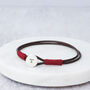 Silver Leather And Silk Personalised Bracelet, thumbnail 2 of 12