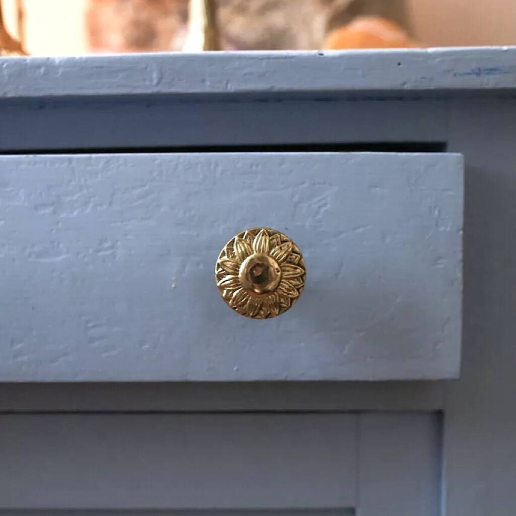 Brass Floral Door Knob, 1 of 6
