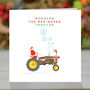 Rudolph The Red Nosed Tractor, Farmers Christmas Card, thumbnail 1 of 3