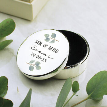 Personalised Ring Box With Botanical Design, 2 of 7