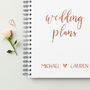Personalised Script Wedding Plans Book, thumbnail 2 of 9