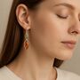 Sterling Silver Mixed Baltic Amber Drop Earrings, thumbnail 1 of 3
