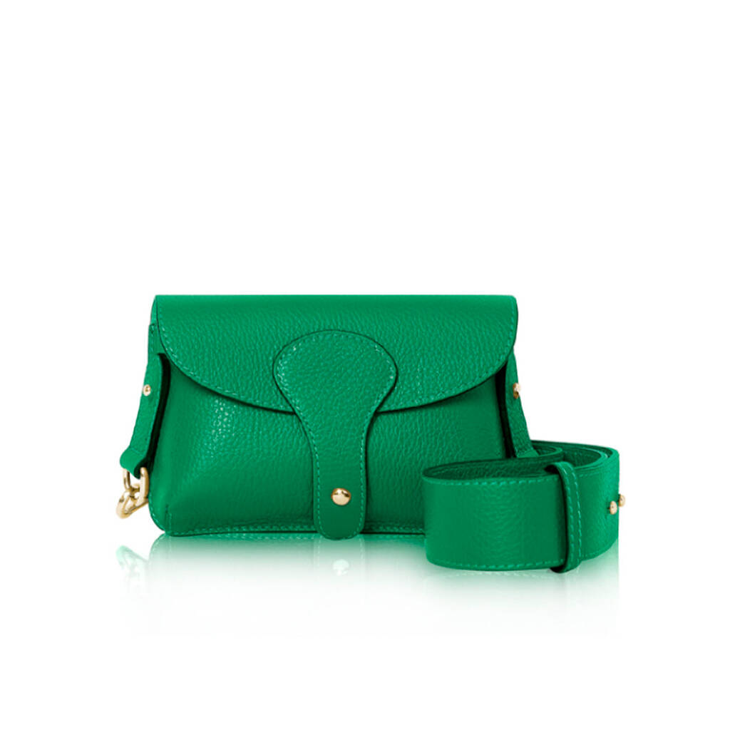 Luca Small Crossbody Bag In Green By Betsy & Floss