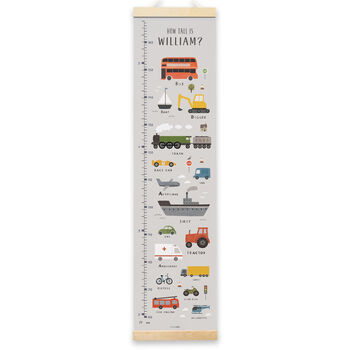 Personalised Transport Height Chart, 4 of 7