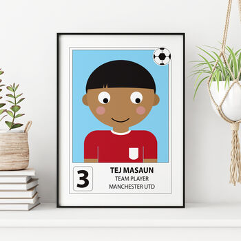 Personalised Football Player Print, 6 of 9