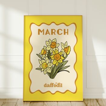 March Birth Month Flower Print Daffodil, 3 of 3