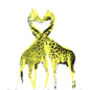 A Pair Of Giraffes Screen Print Love Valentines, thumbnail 2 of 2
