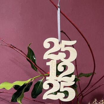 Personalised Christmas Date Decoration, 4 of 9