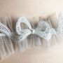 Bow Tulle Wedding Garter, thumbnail 3 of 8