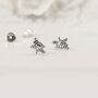 Sterling Silver Turtle Earrings 'You're Turtley My Favourite Person' Gift For A Friend, thumbnail 3 of 6