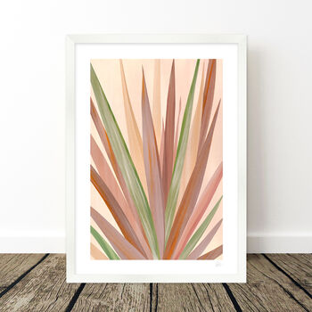 Warm Tone Tropical Leaf Art Print, 6 of 8