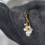 White Diamond And Moonstone Earrings, thumbnail 4 of 9