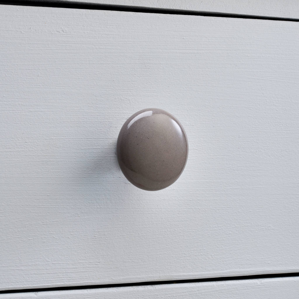 Grey, Black, White And Yellow Ceramic Cupboard Knobs, 1 of 8