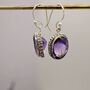 Purple Amethyst Sterling Silver Earrings, thumbnail 6 of 7